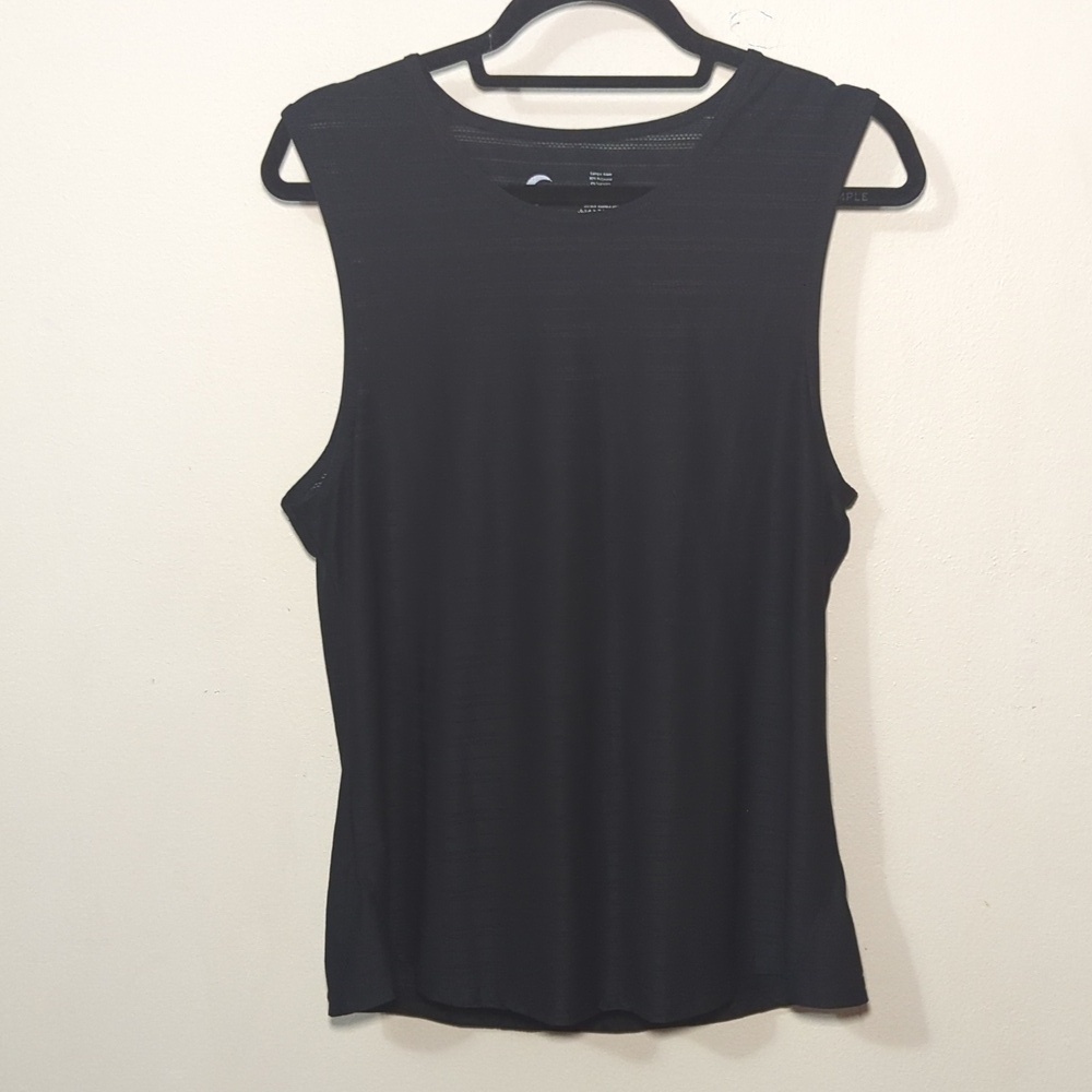 Zyia Horizon Muscle Tank Black Sleeveless Women's Workout Top Size XL